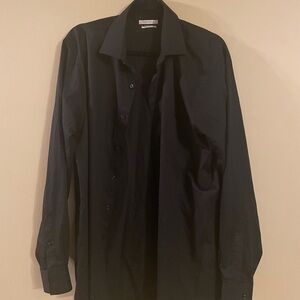 Van Heusen Flex Collar Regular Fit Black Mens Dress Shirt